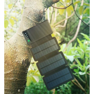 Foldable Solar Power Bank Universal Solar Powerbank 8000Mah Portable Solar Phone Charger